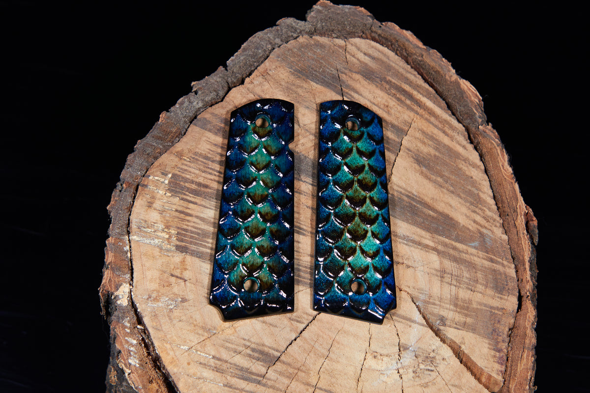 1911 grips Textured Like Scales Various Colors #6