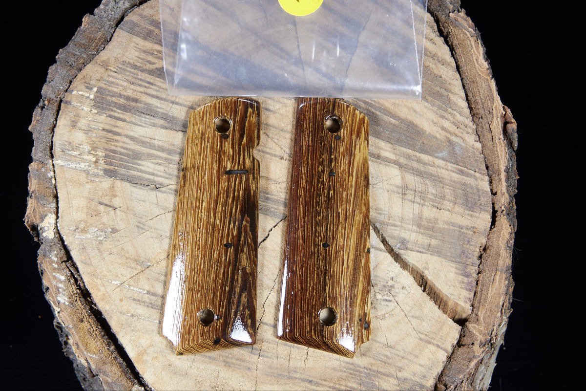 1911 Full-Size Wenge Wood Pistol Grips – CNC-Cut & Hand-Finished #3