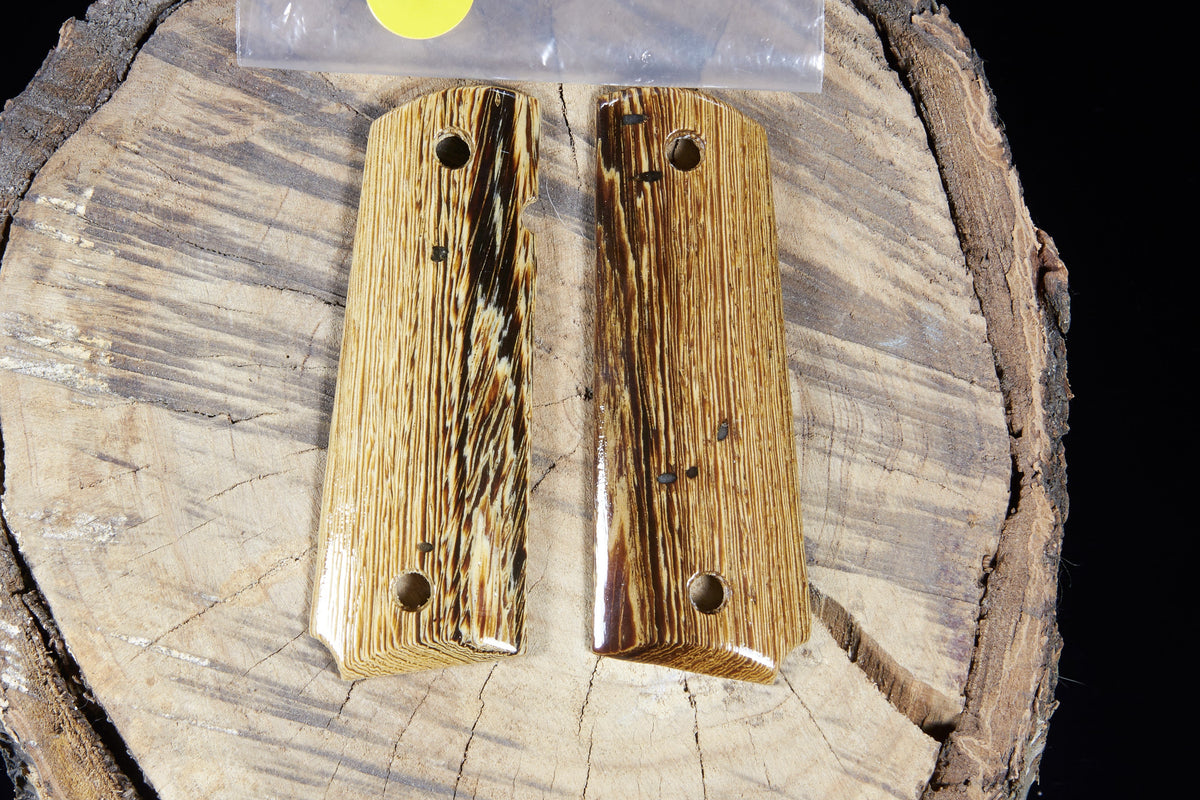 1911 Full-Size Wenge Wood Pistol Grips – CNC-Cut & Hand-Finished #1
