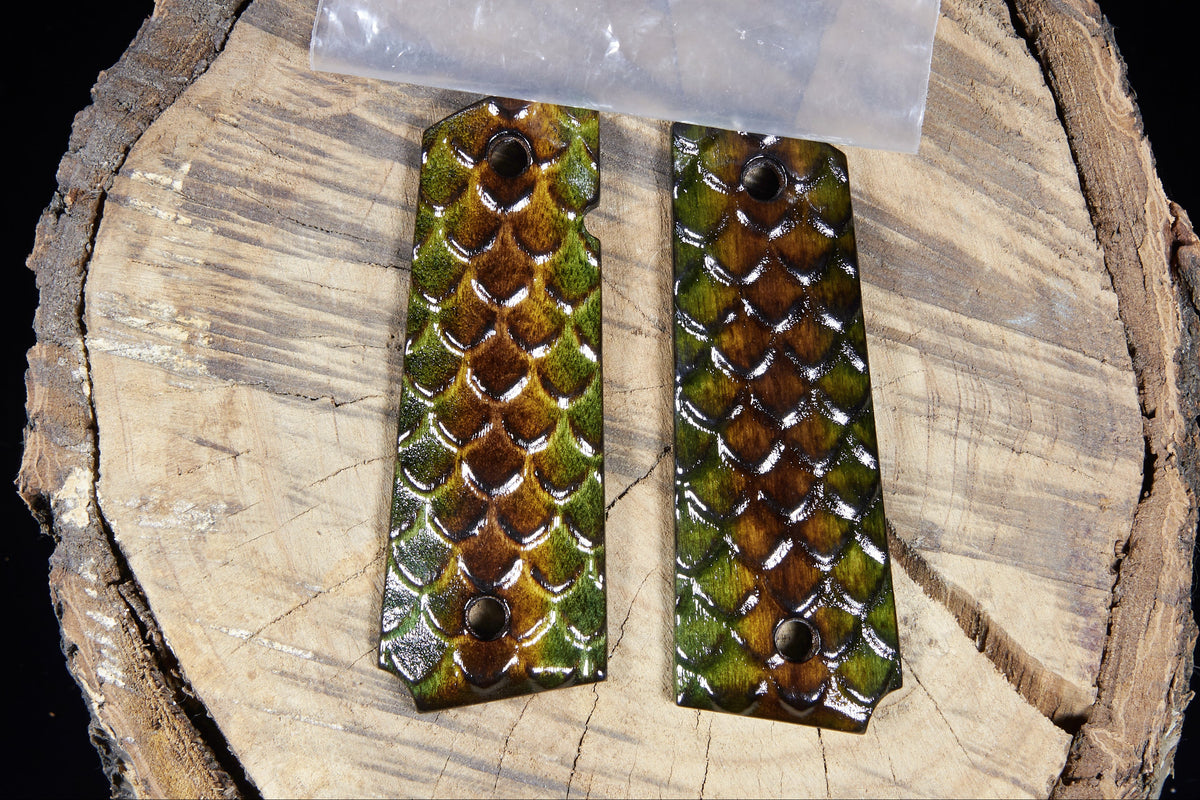 1911 grips Textured Like Scales Various Colors #10
