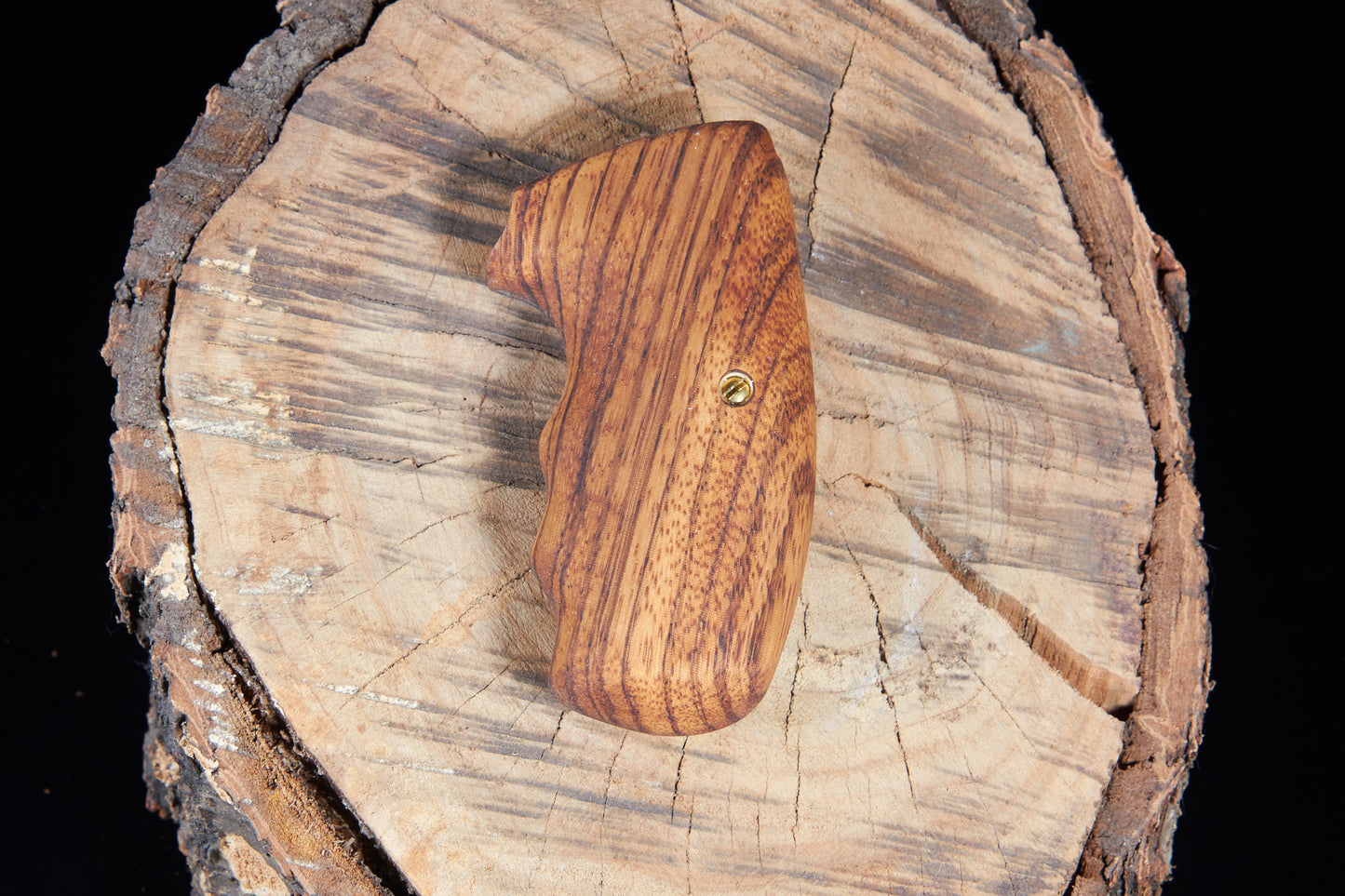 Charter Arms Revolver Grips – Zebrawood (Closed Frame, Extended Length)