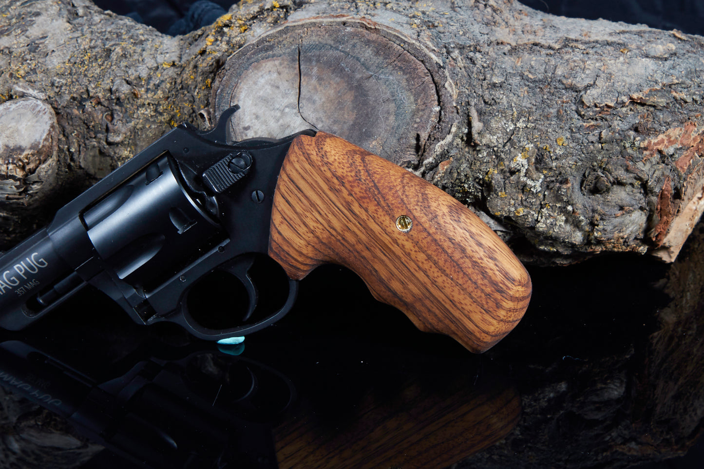 Charter Arms Revolver Grips – Zebrawood (Closed Frame, Extended Length)