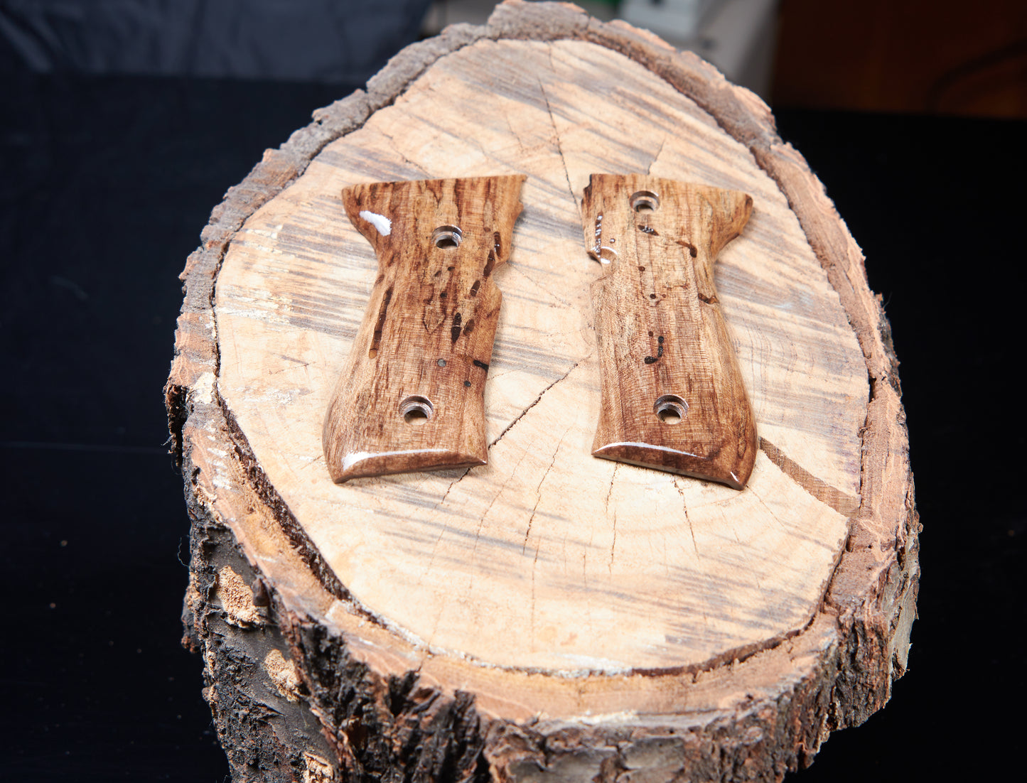 Stabilized Wet-Rotted Maple Grips for Beretta 92/96 FS