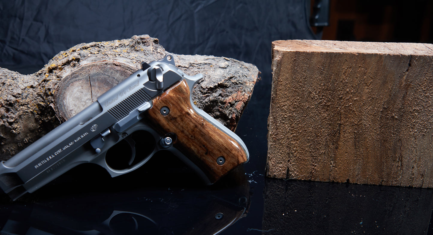 Stabilized Wet-Rotted Maple Grips for Beretta 92/96 FS