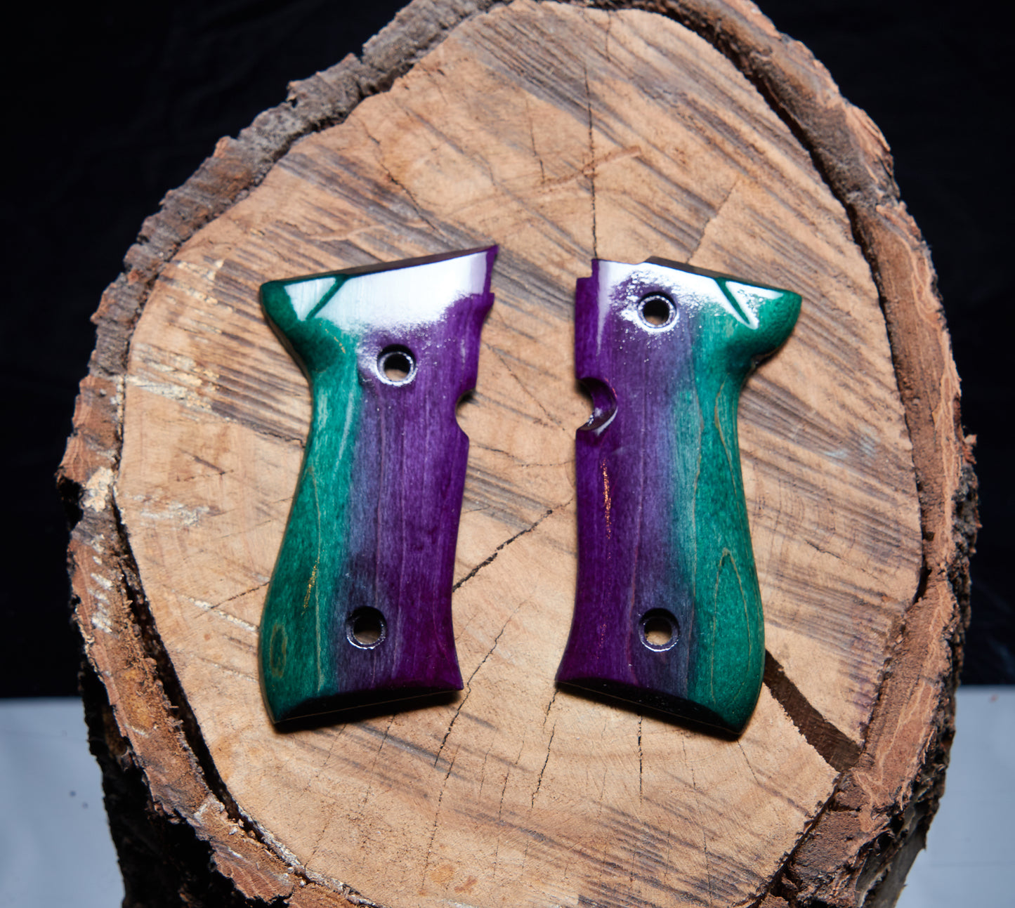 Beretta 92/96 Grips – Dyed Maple with Lacquer Finish