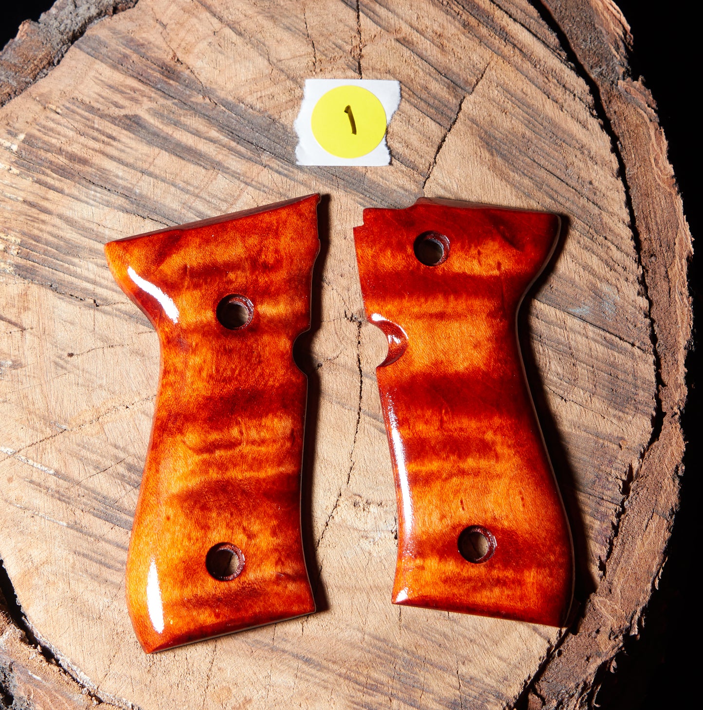Curly Maple Wood Grips for Beretta 92/96 FS