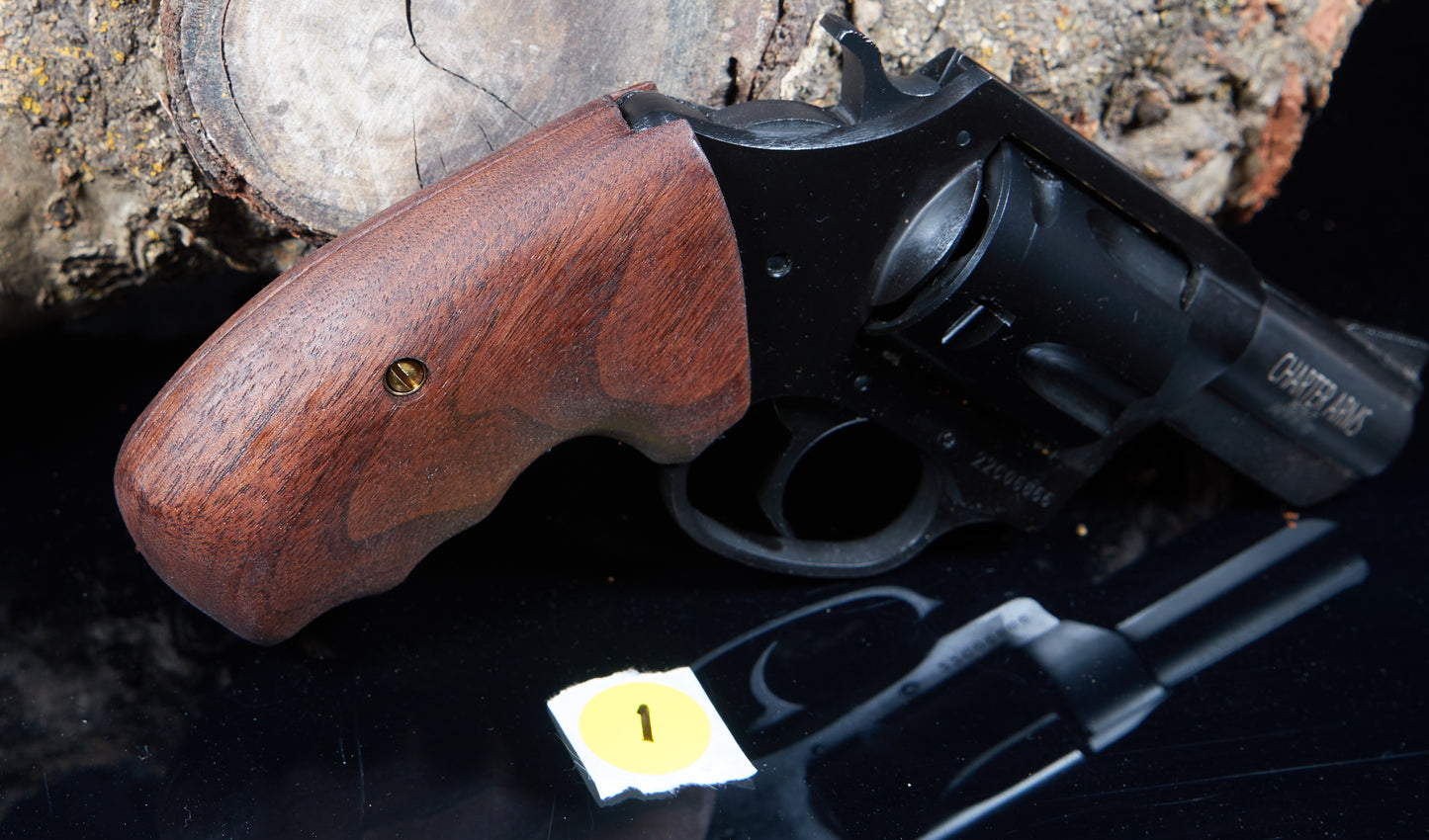 Charter Arms Revolver Grips – Walnut with Oil Finish (Closed Frame)