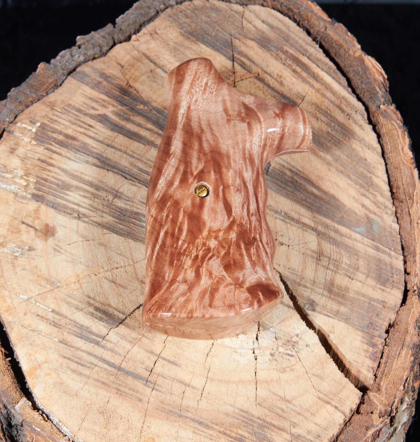 Smith & Wesson N-Frame Round Butt Grips – Stabilized Maple Burl with Lacquer Finish 2