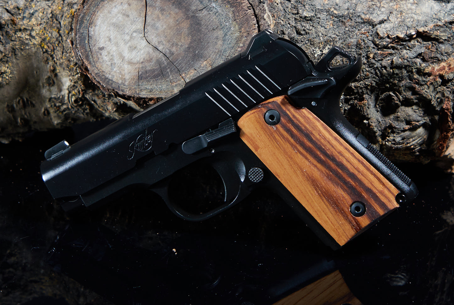 Kimber Micro 9 Grips – Zebra Wood, Tung Oil Finish