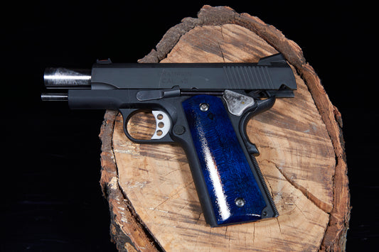 1911 grips Deep Blue Soft Maple