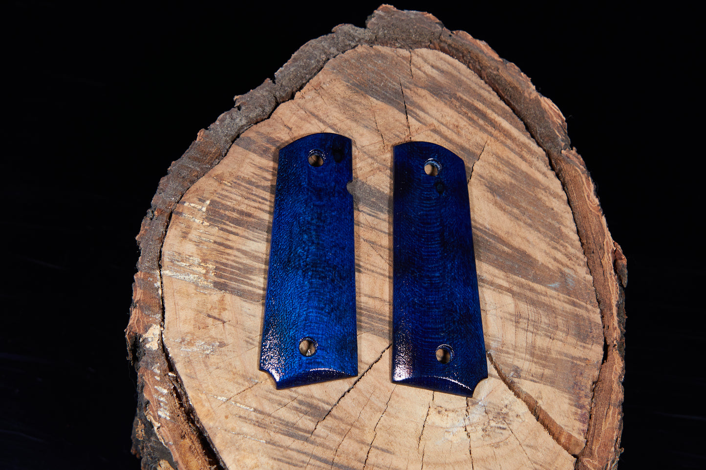 1911 grips Deep Blue Soft Maple