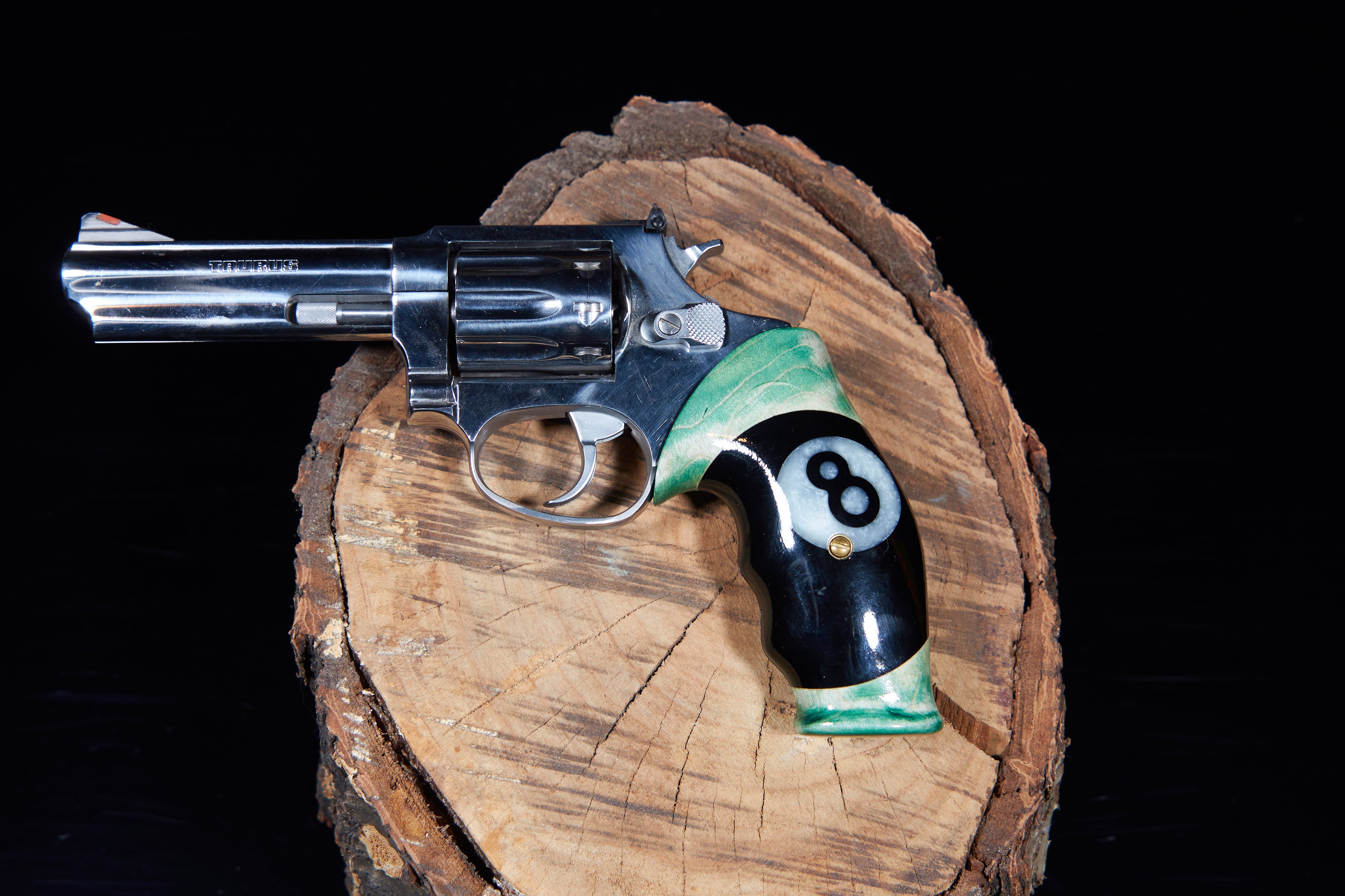 Revolver Grip Inlays Taurus Small Frame Revolver Grips, Maple with Eight Ball Epoxy Inlay ...
