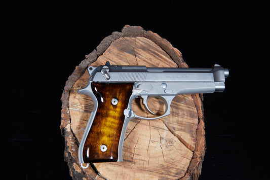 Beretta 92/96 Curly Maple wood grips Lacquer Finished