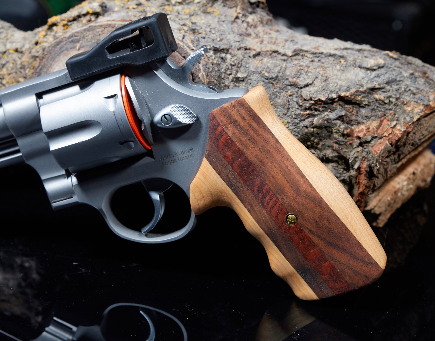 Taurus Medium/Large Frame Revolver Grips, Multi-Species Wood, Oil Finished