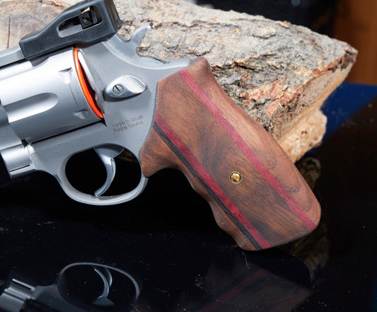 Taurus Medium/Large Frame Revolver Grips, Multi-Species Wood, Oil Finished