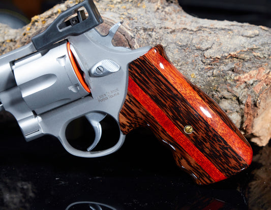 Taurus Medium/Large Frame Revolver Grips, Multi-Species Wood, Lacquer Finish