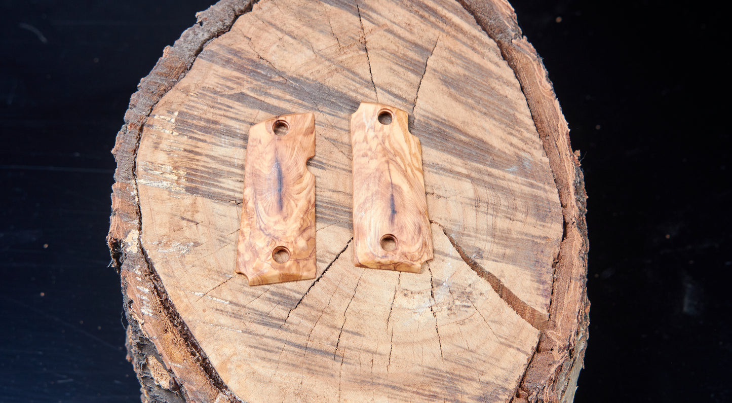 Kimber 380 Micro Grips – Olive Wood with Oil Finish
