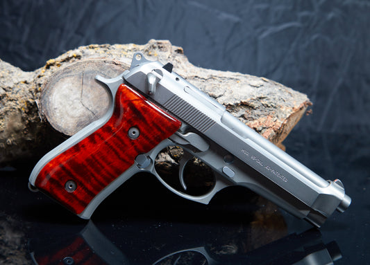 Beretta 92/96 Curly Maple wood grips Lacquer Finished