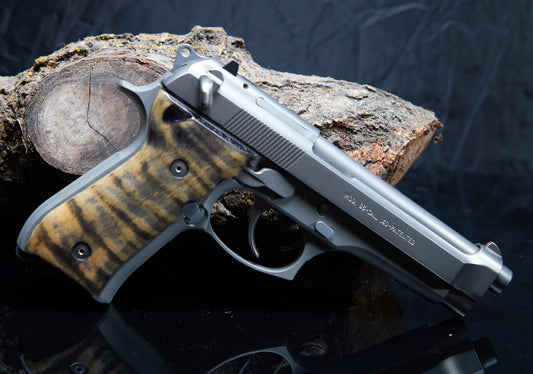 Beretta 92/96 Curly Maple wood grips Lacquer Finished