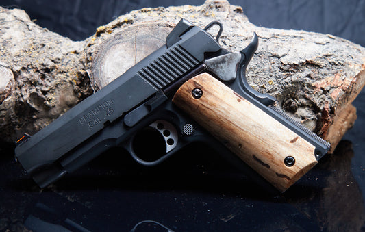 Stabilized Wet-Rotted Maple Grips for 1911 Full-Size Pistols