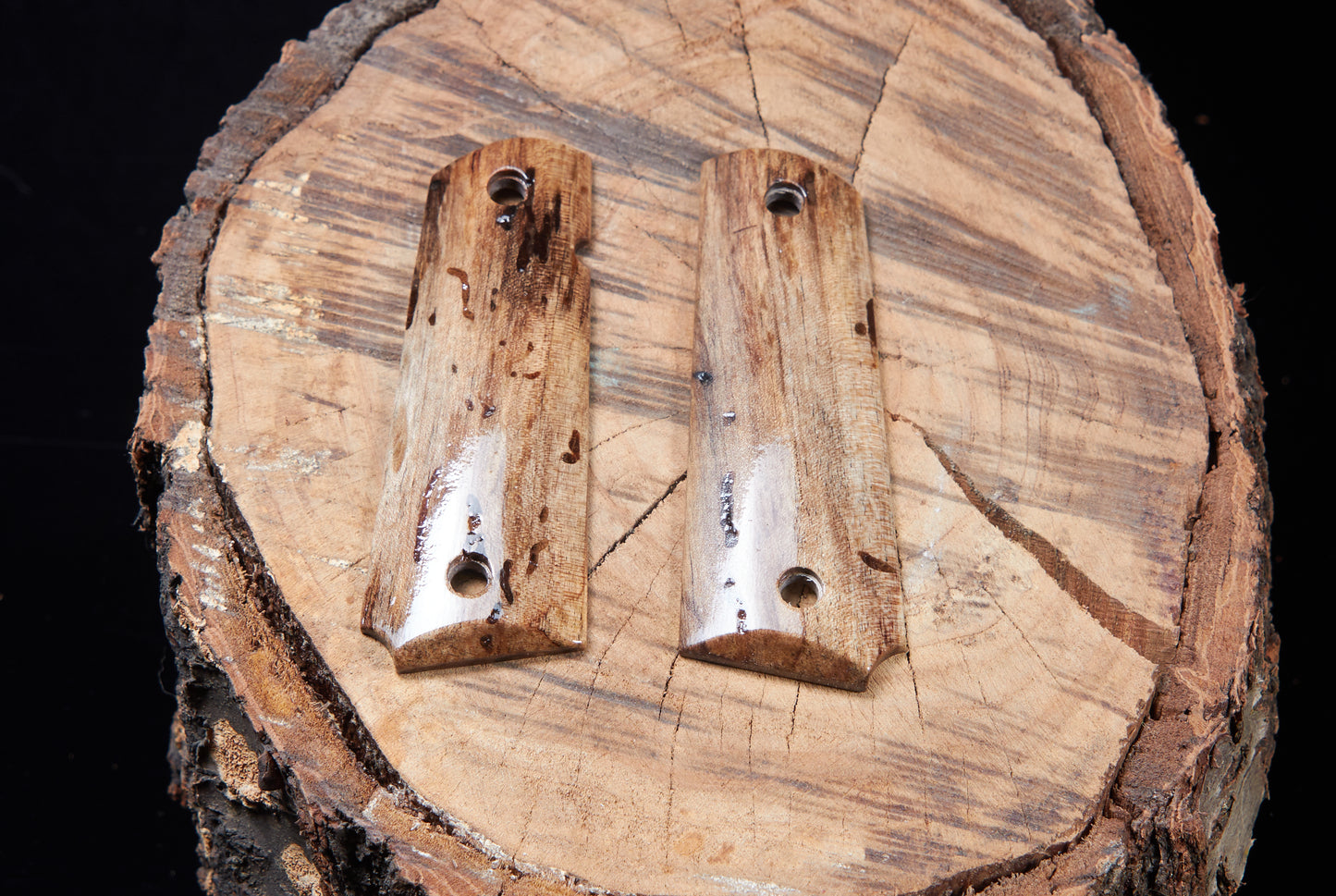 Stabilized Wet-Rotted Maple Grips for 1911 Full-Size Pistols