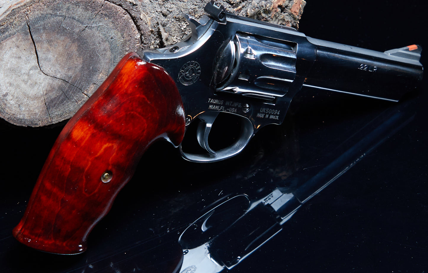 Taurus Small Frame Revolver Grips – Curly Maple with Black Sand-Off Finish