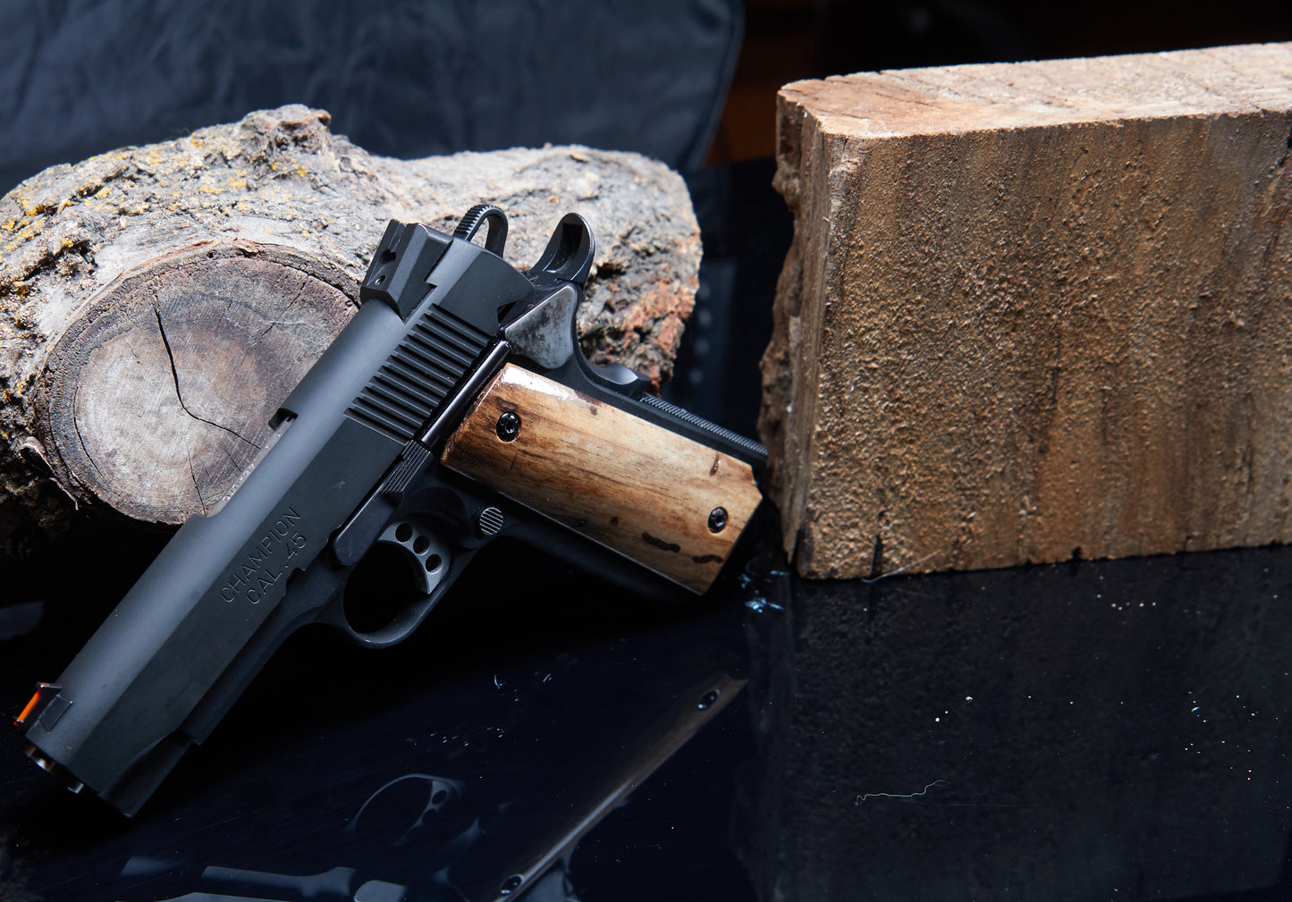 Stabilized Wet-Rotted Maple Grips for 1911 Full-Size Pistols