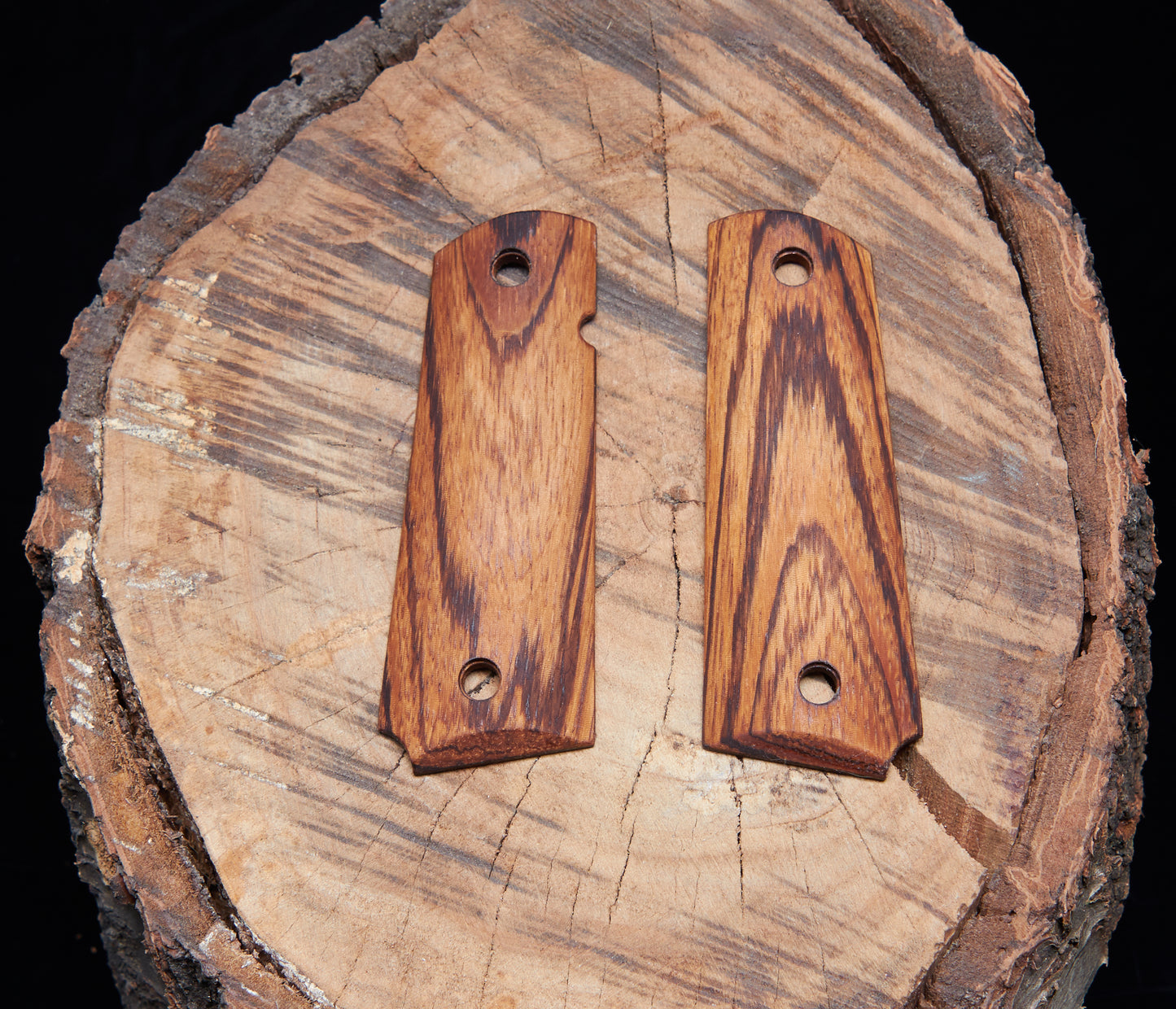 1911 Full-Size Grips – Zebrawood with Oil Finish