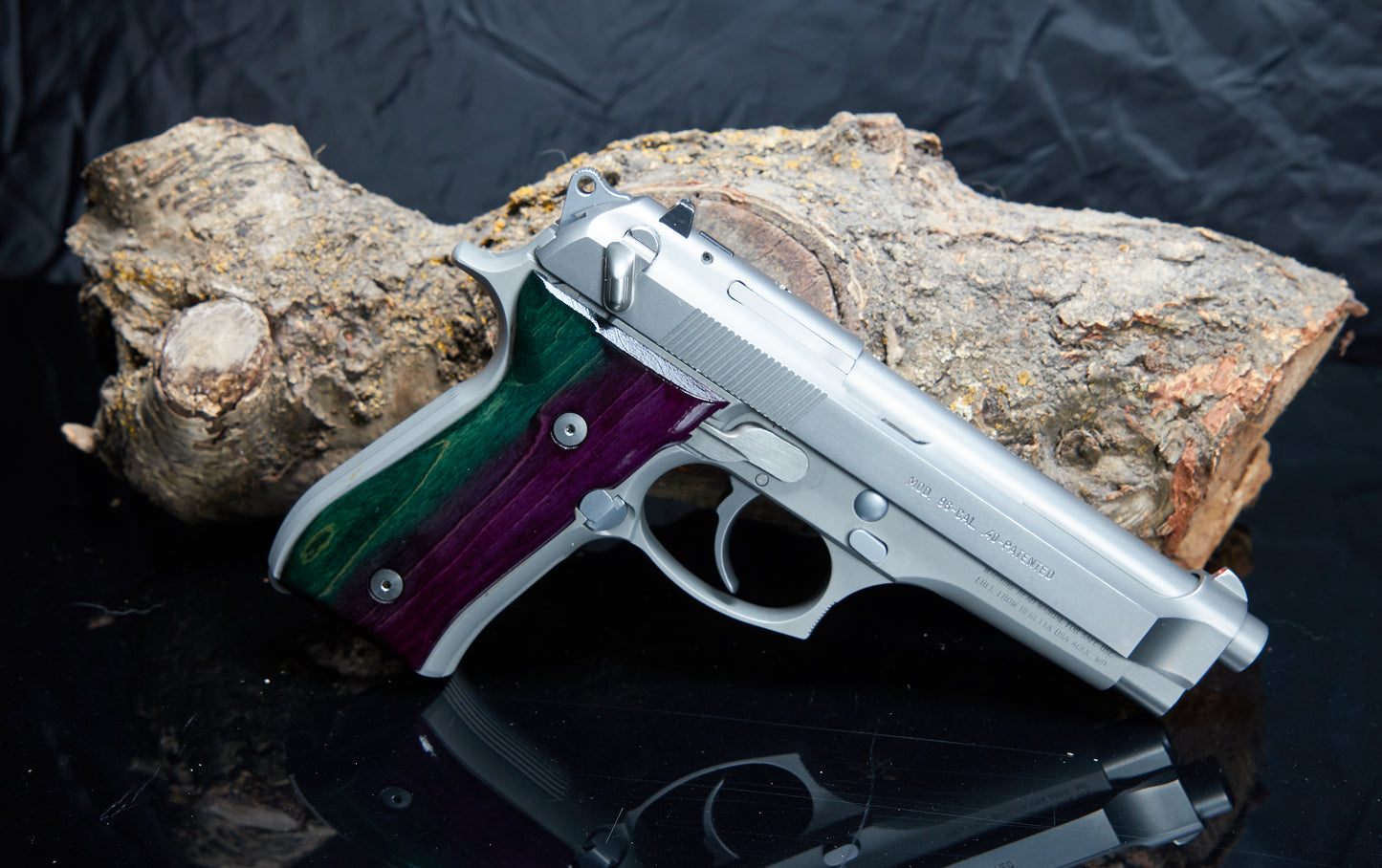 Beretta 92/96 Grips – Dyed Maple with Lacquer Finish