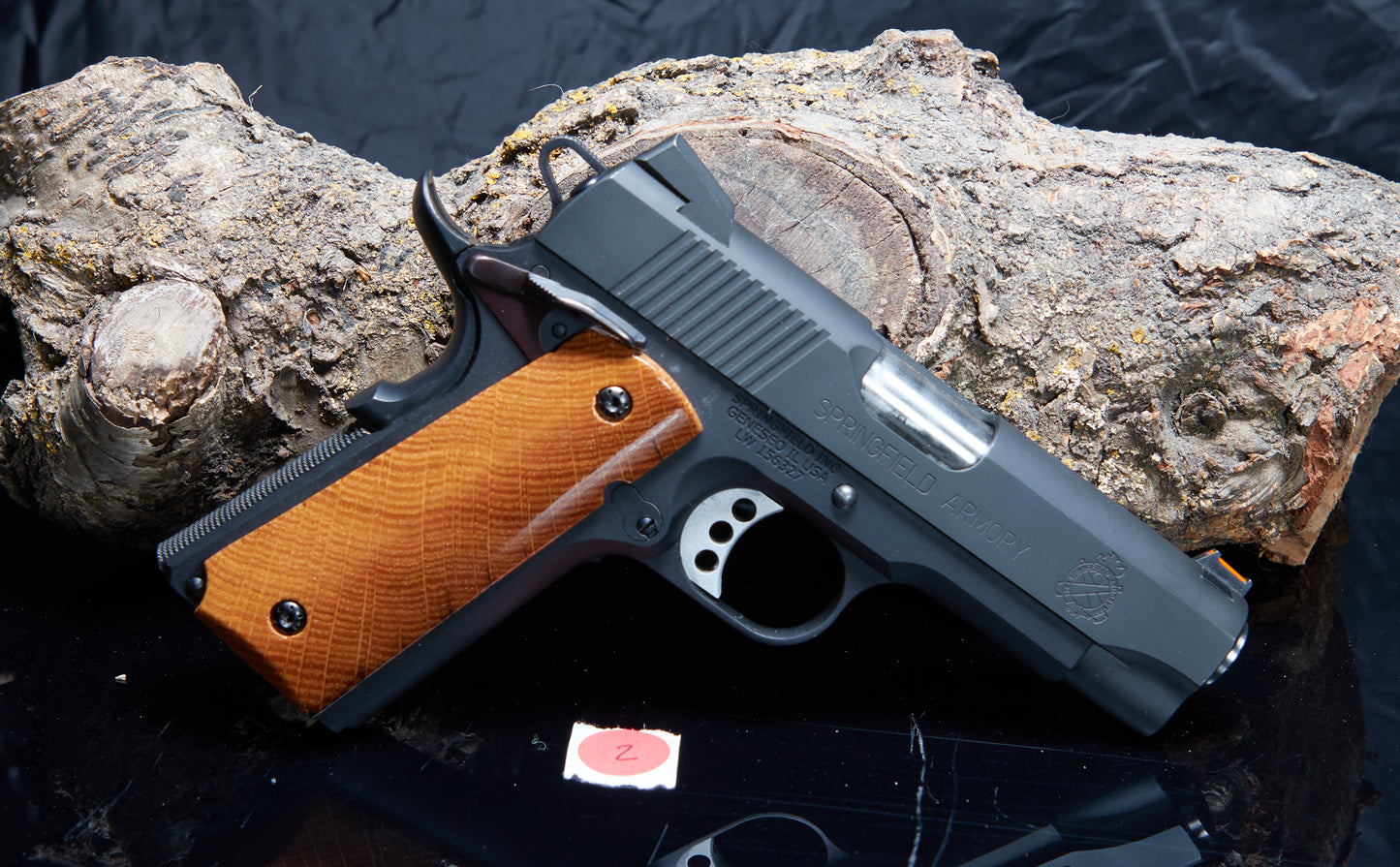 1911 Full-Size Grips – Stabilized Reclaimed Barnwood Oak (Endgrain Bookmatched) – Lacquer Finish