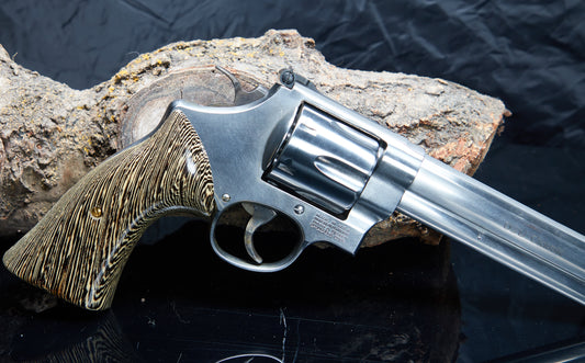 Smith & Wesson N‑Frame Conversion Grips – Wenge with Lacquer Finish Square‑Butt Feel | Round‑Butt Fit | Premium Exotic Hardwood