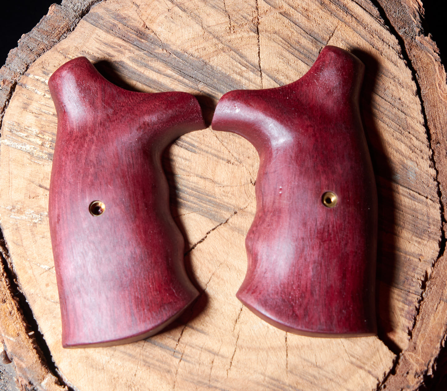 Smith & Wesson N-Frame Round Butt Grips – Purpleheart with Oil Finish