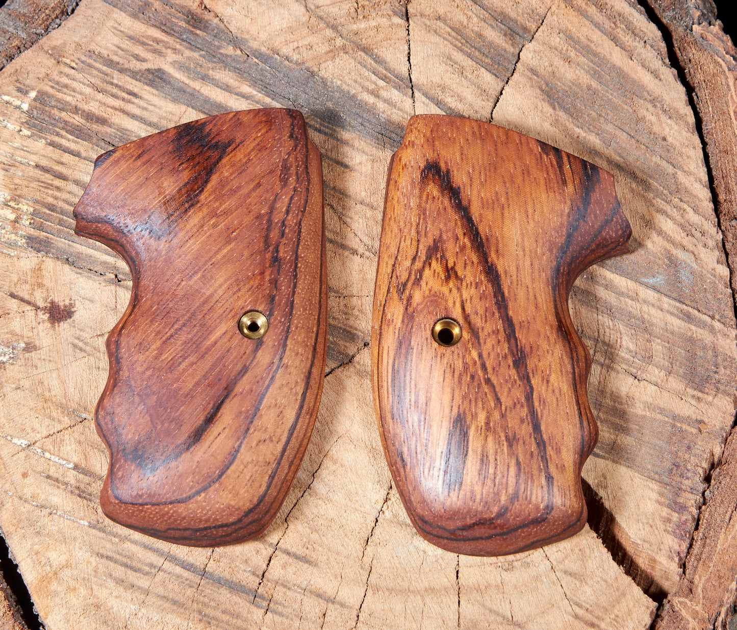 Charter Arms Revolver Grips – Zebrawood with Oil Finish