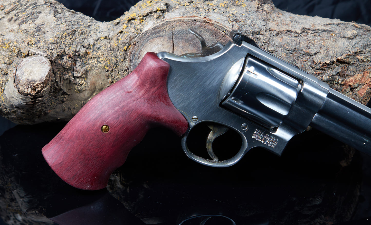 Smith & Wesson N-Frame Round Butt Grips – Purpleheart with Oil Finish