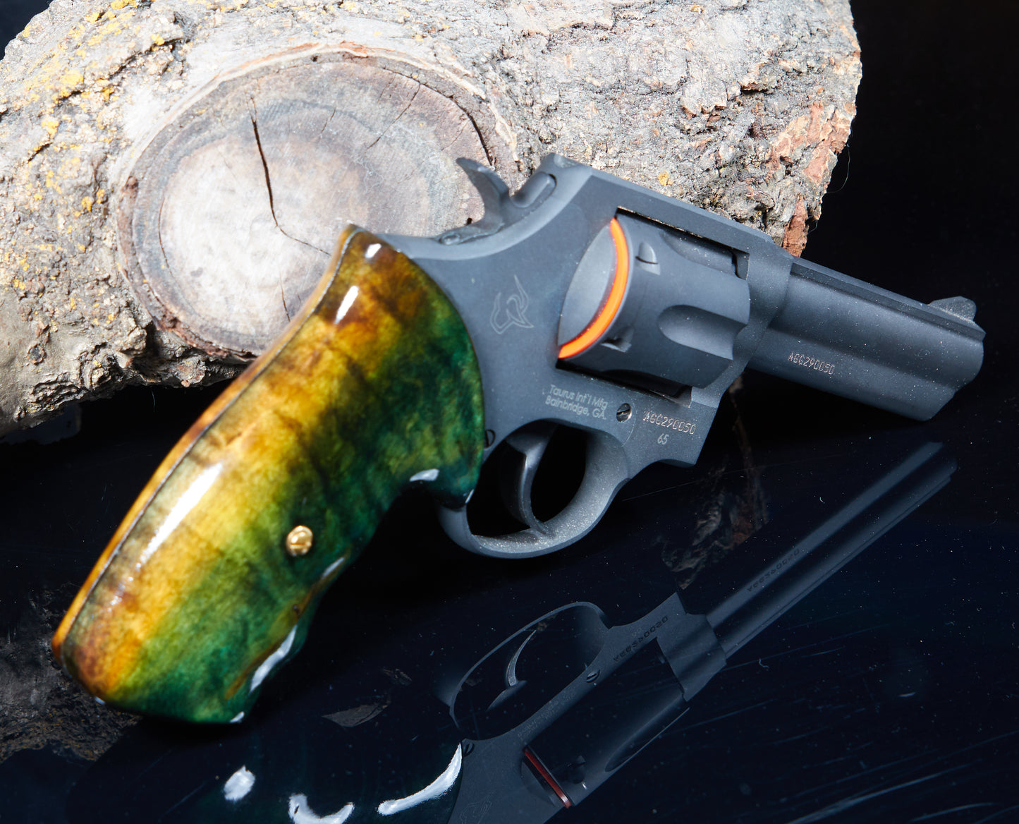 Taurus Medium Frame Revolver Grips – Curly Maple, Lacquer Finish