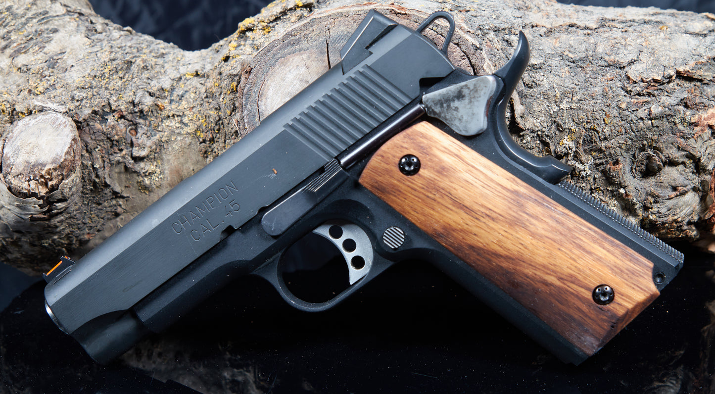 1911 Full-Size Grips – Beli Wood, Oil Finish (Ambidextrous Safety Cut)