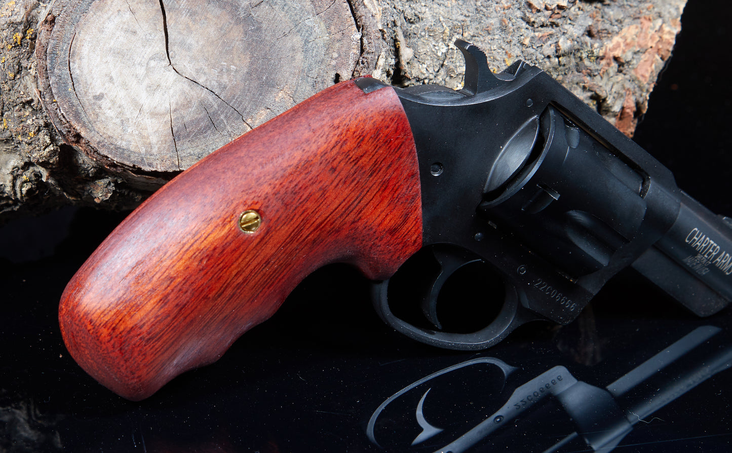 Charter Arms Revolver Grips – Exotic Hardwood (Closed Frame, Extended Length)