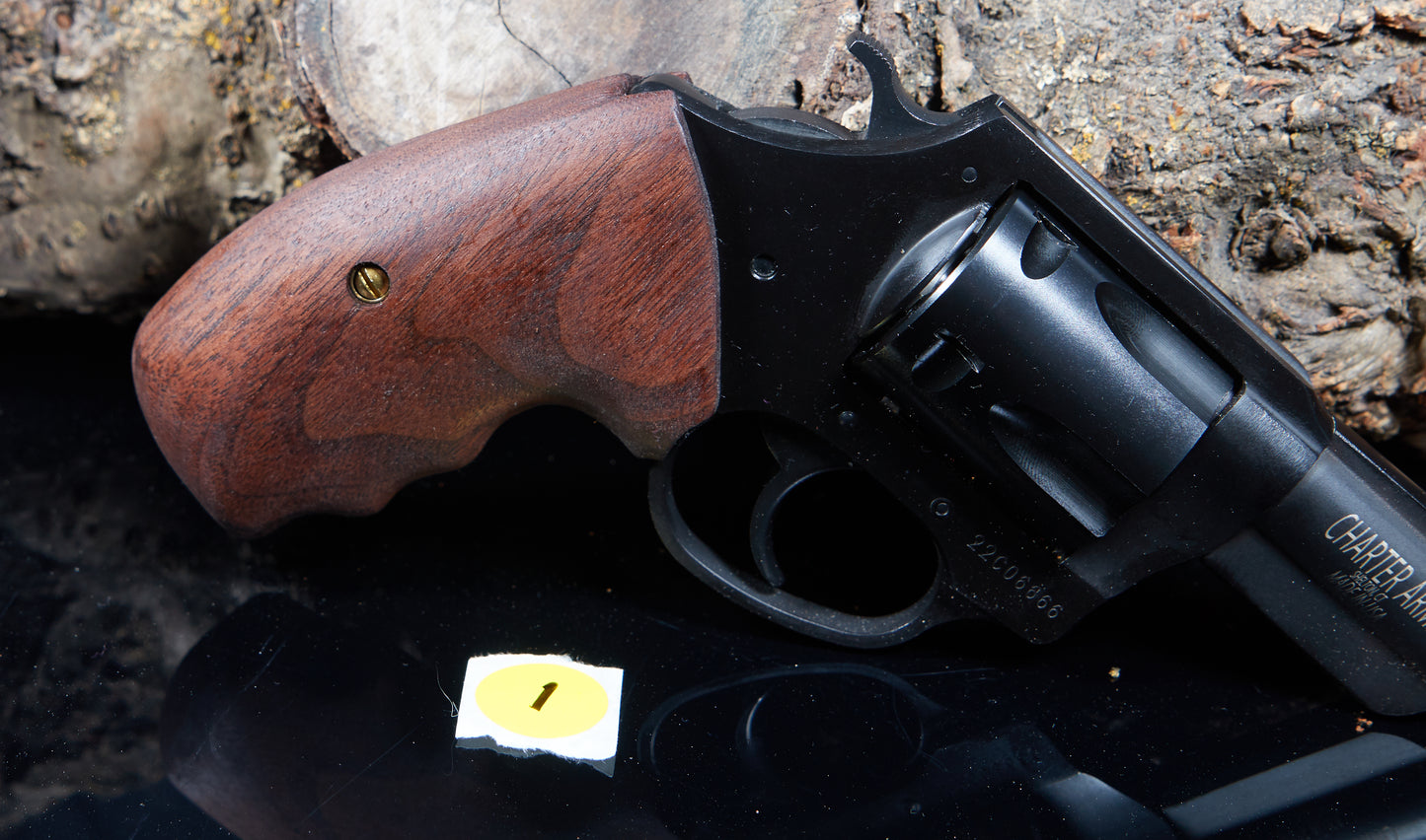 Charter Arms Revolver Grips – Walnut with Oil Finish (Closed Frame)