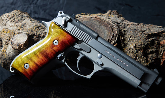 Beretta 92FS / 96FS Full-Size Grips – Curly Maple, Lacquer Finish