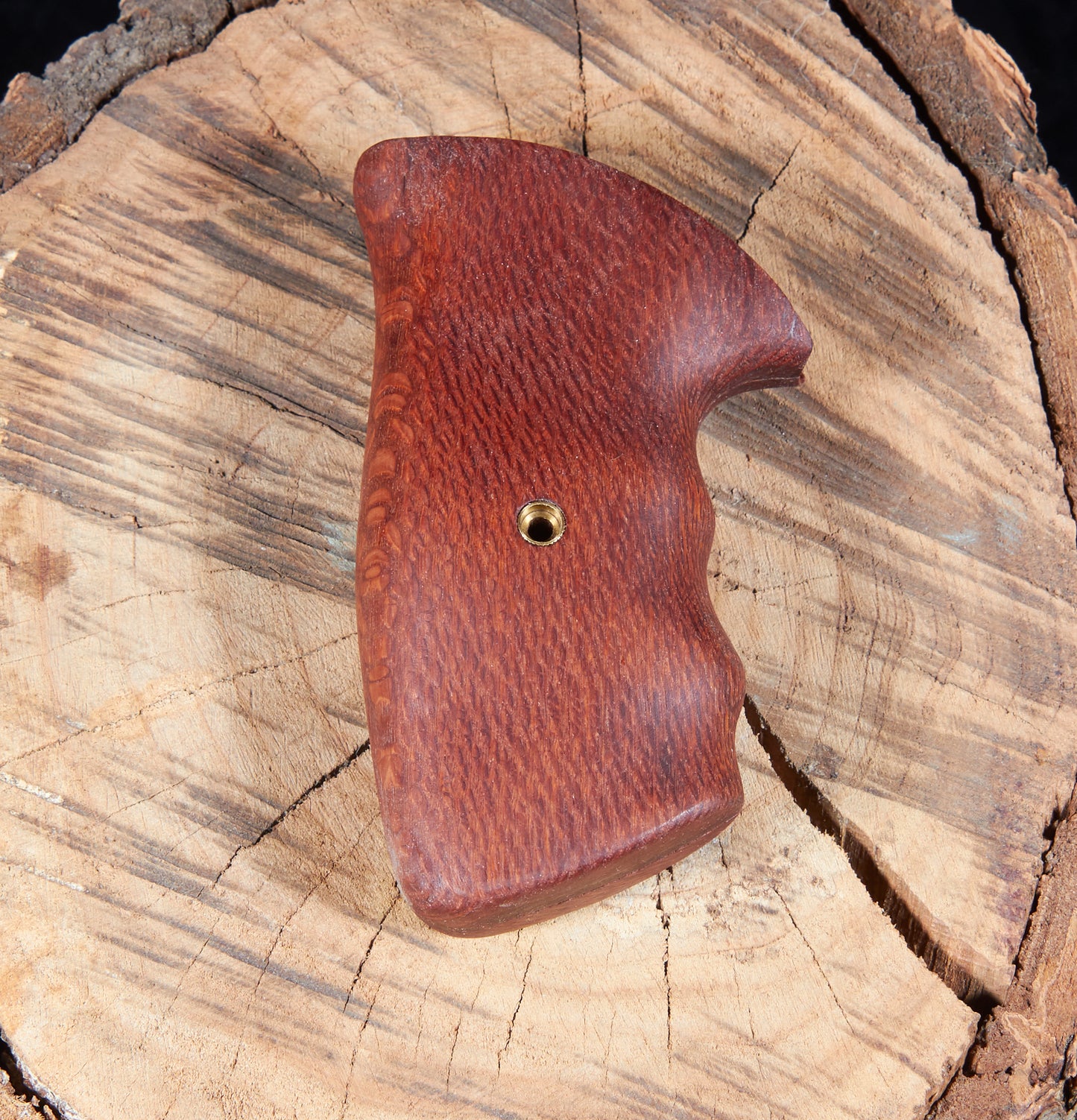 Taurus Medium Frame Revolver Grips – Leopard Wood, Tung Oil Finish (Square Butt)