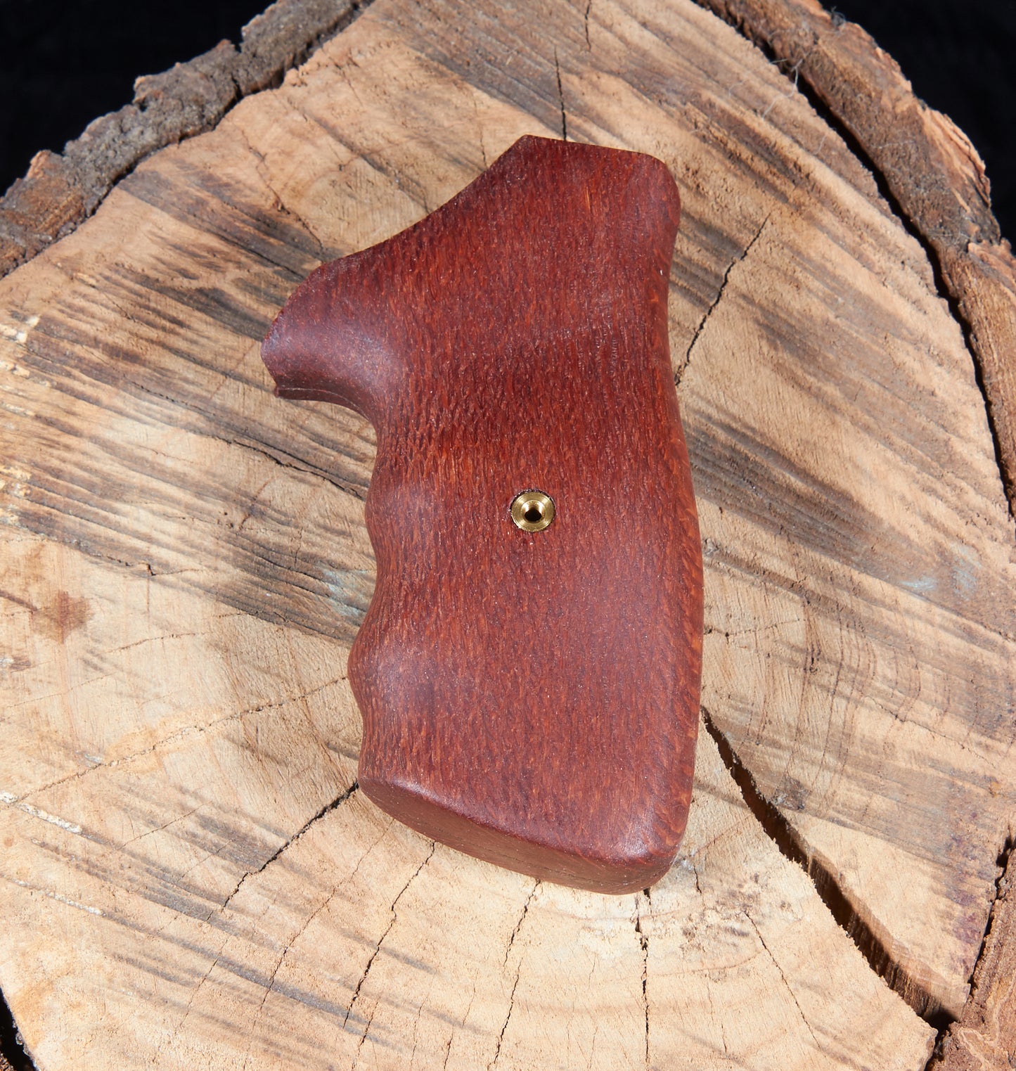 Taurus Medium Frame Revolver Grips – Leopard Wood, Tung Oil Finish (Square Butt)