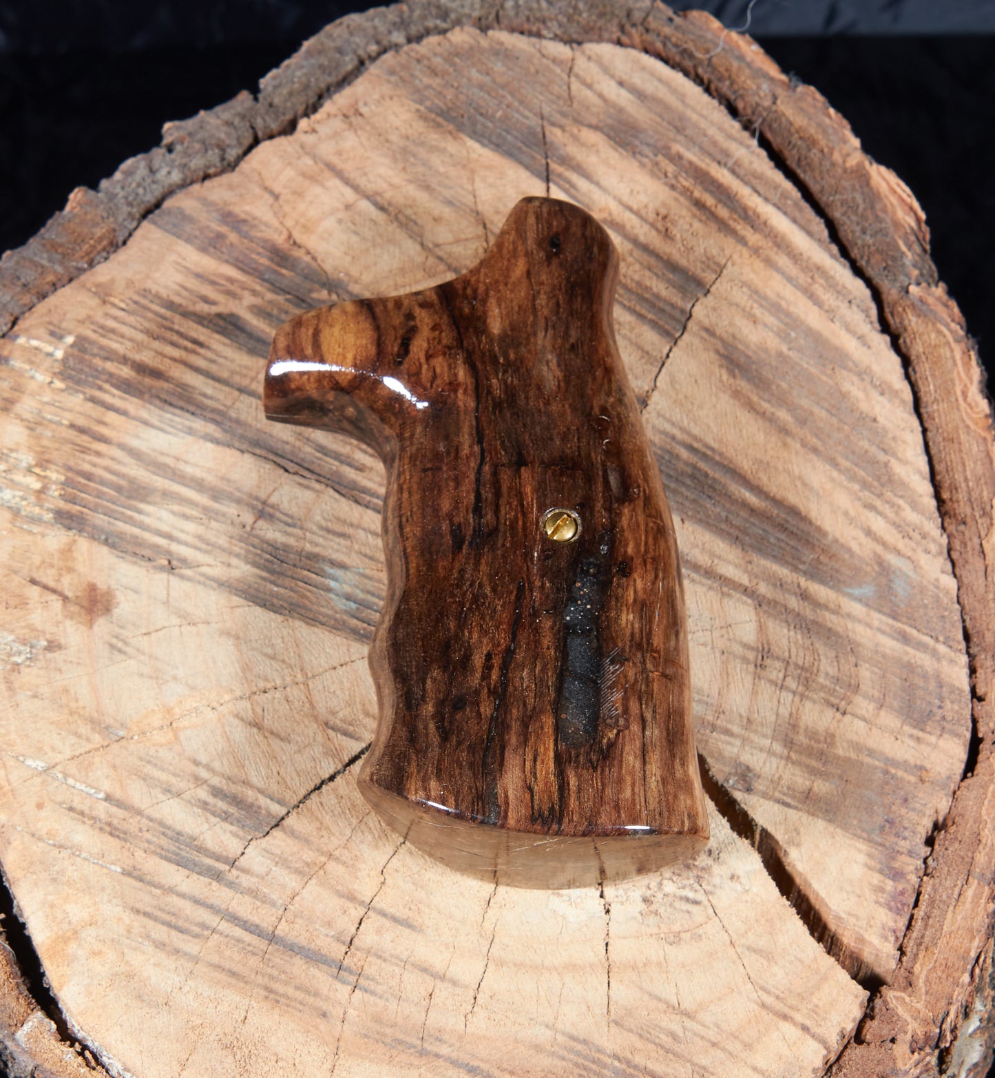 Smith & Wesson N-Frame Round-Butt Grips – Stabilized Wet-Rotted Maple Ghostly Figure | Rare Material | Precision Craftsmanship