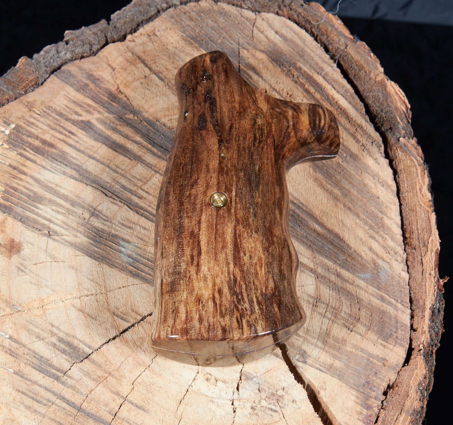 Smith & Wesson N-Frame Round-Butt Grips – Stabilized Wet-Rotted Maple Ghostly Figure | Rare Material | Precision Craftsmanship