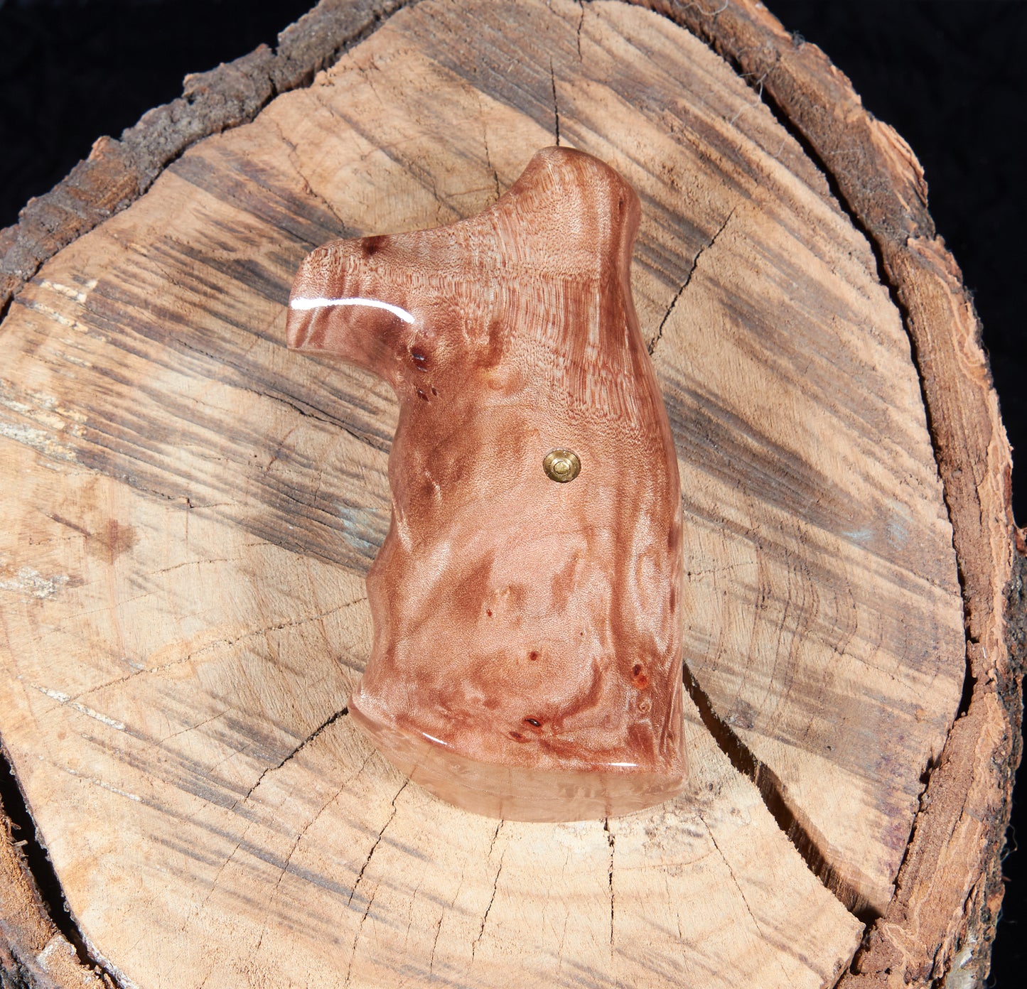 Smith & Wesson N-Frame Round Butt Grips – Stabilized Maple Burl with Lacquer Finish 2