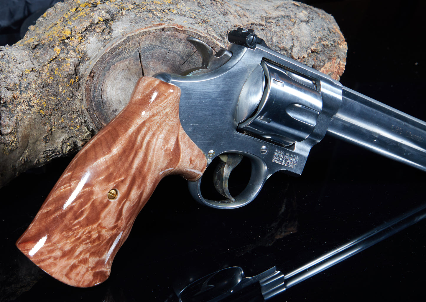 Smith & Wesson N-Frame Round Butt Grips – Stabilized Maple Burl with Lacquer Finish 2