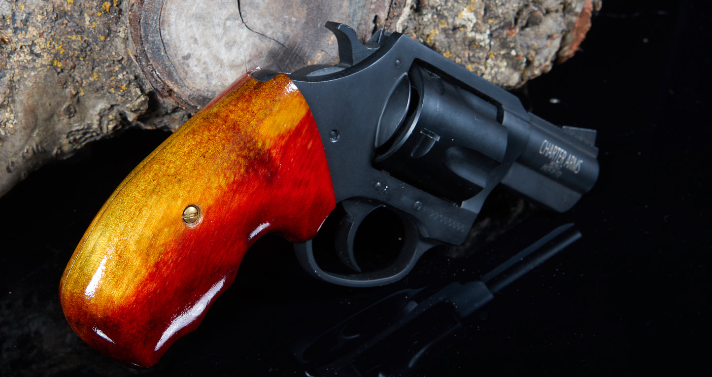 Charter Arms Revolver Grips – Maple (Closed Frame, Lacquer Finish)