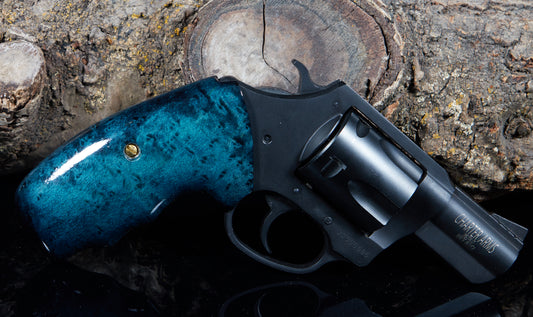 Charter Arms Revolver Grips – Birds-Eye Maple (Closed Frame, Extended Length, Lacquer Finish)