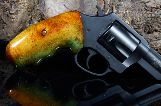 Charter Arms Revolver Grips – Birds-Eye Maple (Closed Frame, Extended Length, Lacquer Finish)