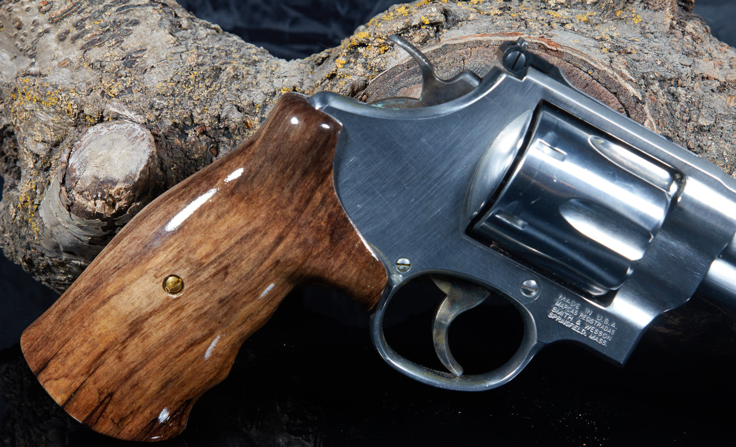 Smith & Wesson N-Frame Round-Butt Grips – Stabilized Wet-Rotted Maple Ghostly Figure | Rare Material | Precision Craftsmanship #2