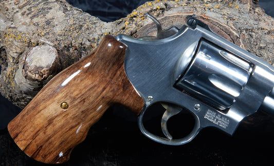 Smith & Wesson N-Frame Round-Butt Grips – Stabilized Wet-Rotted Maple Ghostly Figure | Rare Material | Precision Craftsmanship #2